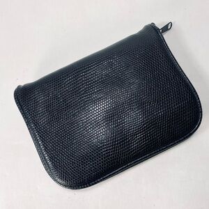 Connoisseurs Black Zipper Jewelry Travel Velvet Lined Organizing Case